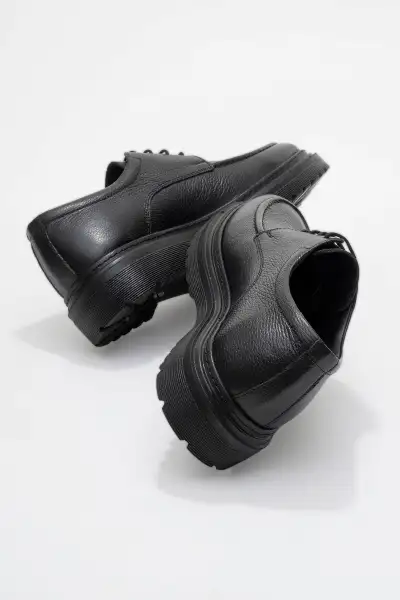 کفش رسمی مردانه کلاسیک با زیره ضخیم و چرم طبیعی دو طرفه برند maximoda - 8531