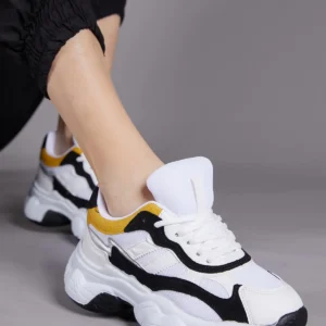 کفش کتانی زنانه ورزشی سفید و مشکی مدل Tb246 برند Tonny Black - 8451