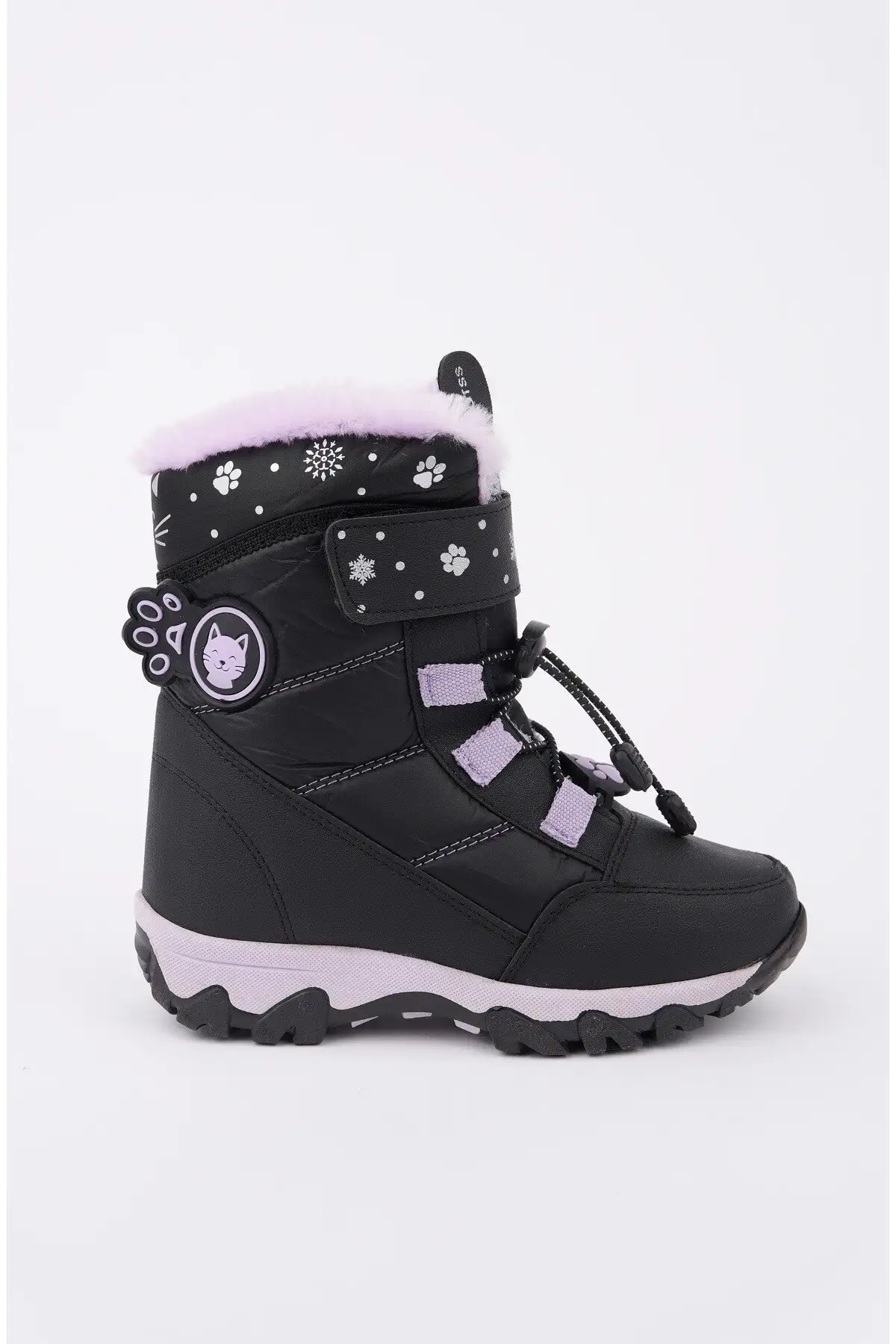 بوت بچگانه دخترانه با فُر و بند و چسب داخلی تیکر برند Muggo - 8396