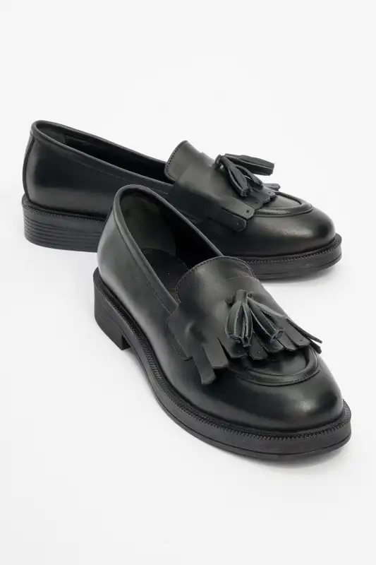 کفش لوفر زنانه loafer از جنس چرم طبیعی با پاپیون مشکی برند luvishoes - 8560 کفش لوفر زنانه loafer از جنس چرم طبیعی با پاپیون مشکی برند luvishoes - 8560