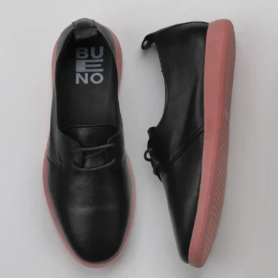 کفش زنانه ساده چرم سیاه و صورتی 01wy1509 برند Bueno Shoes - 8517