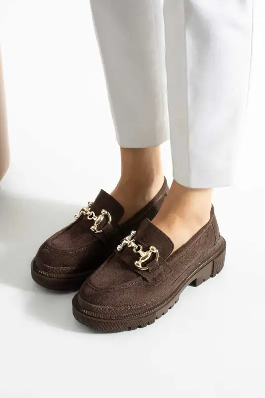 کفش لوفر زنانه کایرا با بند دوخته شده برند CICIKIZ - 8580 کفش لوفر زنانه کایرا با بند دوخته شده برند CICIKIZ - 8580