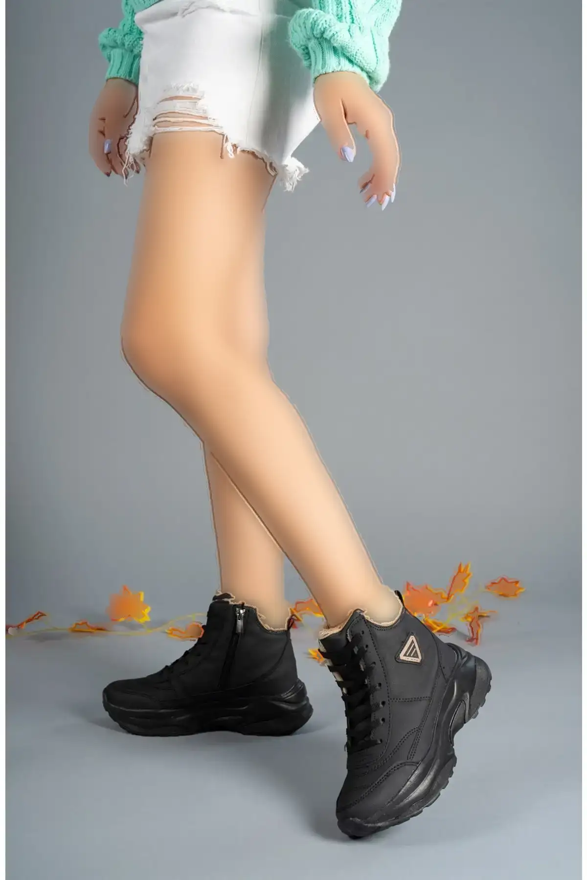 بوت بچگانه  مردانه و زنانه سیاه و بژ ۰۰۱۲۱۲۳ برند Riccon - 8380 بوت بچگانه مردانه و زنانه سیاه و بژ ۰۰۱۲۱۲۳ برند Riccon - 8380