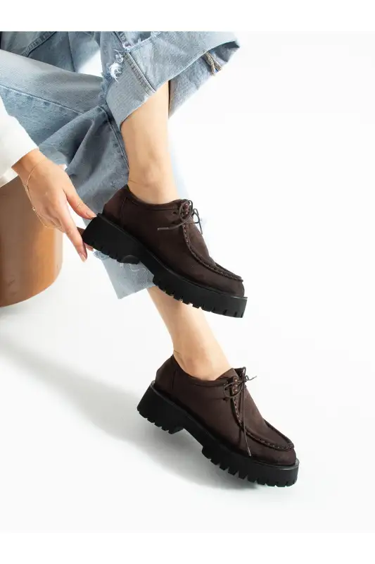 کفش لوفر زنانه بوسکو آکسفورد کافهای سوئدی با بند برند ALEMDAR AYAKKABI - 8558 کفش لوفر زنانه بوسکو آکسفورد کافهای سوئدی با بند برند ALEMDAR AYAKKABI - 8558