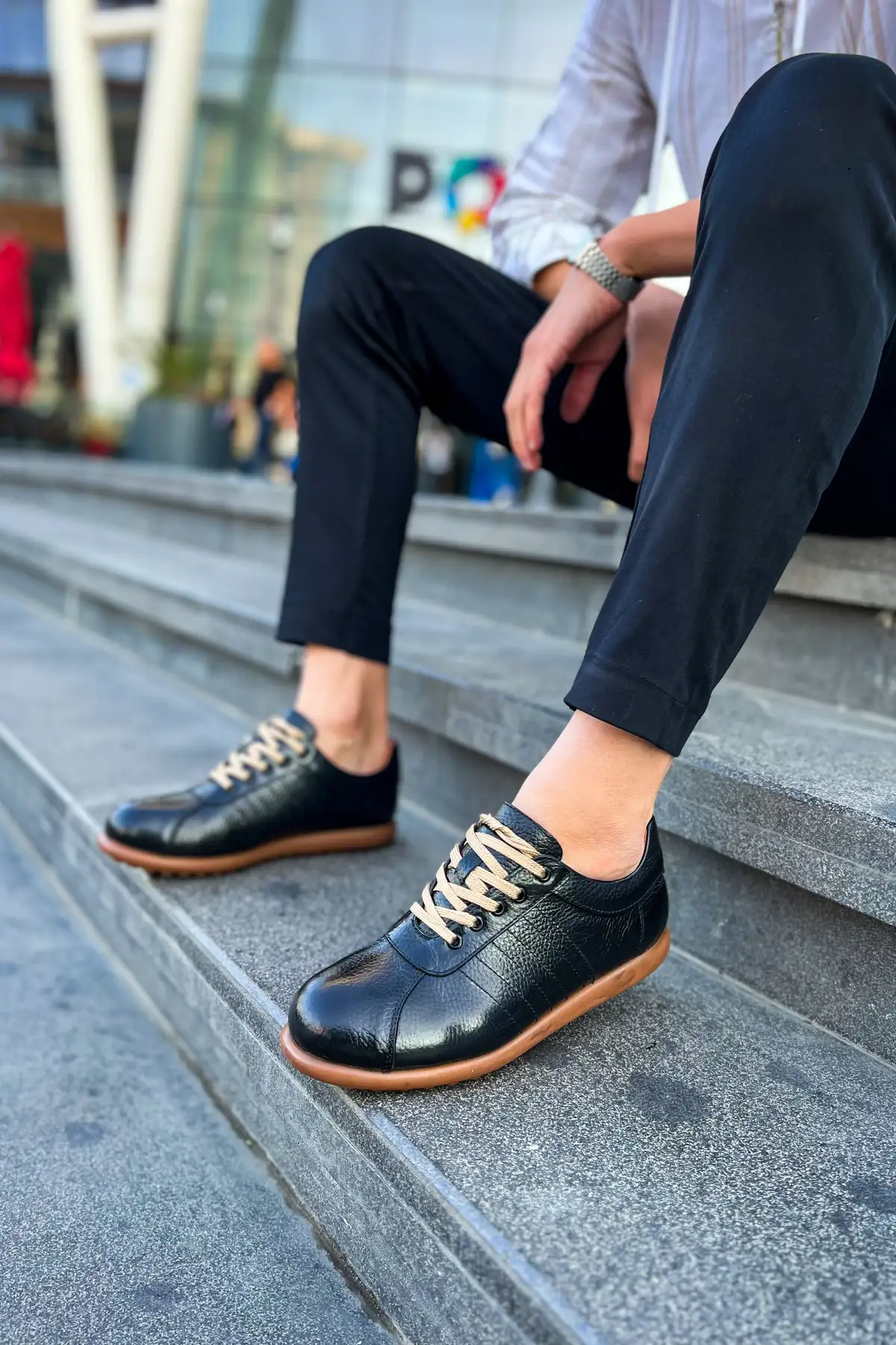 کفش روزمره مردانه کژوال چرم مدل CRSH Tam اورتopedیک برند w white stars sports & wear - 8518 کفش روزمره مردانه کژوال چرم مدل CRSH Tam اورتopedیک برند w white stars sports & wear - 8518