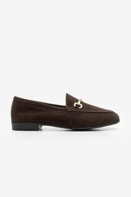 کفش لوفر زنانه روزمره از چرم طبیعی با زنجیر - رنگ قهوهای سوئدی برند Marjin - 8545 کفش لوفر زنانه روزمره از چرم طبیعی با زنجیر - رنگ قهوهای سوئدی برند Marjin - 8545