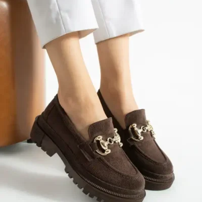 کفش لوفر زنانه کایرا با بند دوخته شده برند CICIKIZ - 8580