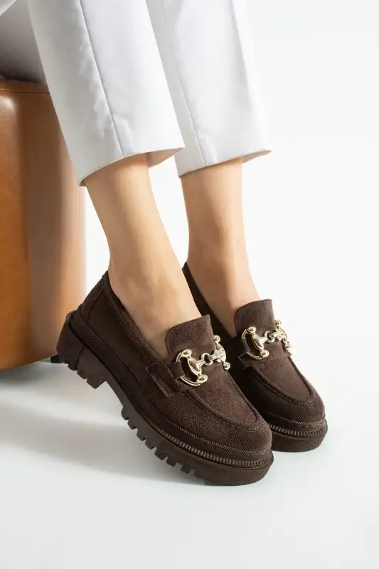 کفش لوفر زنانه کایرا با بند دوخته شده برند CICIKIZ - 8580 کفش لوفر زنانه کایرا با بند دوخته شده برند CICIKIZ - 8580