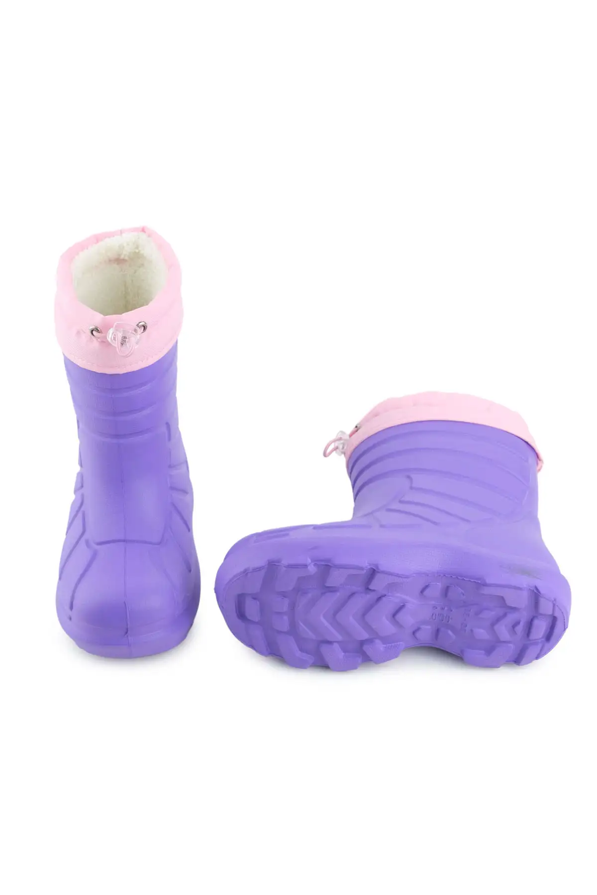 بوت بچگانه چکمه برفی کودکانه با زیره سکوتی و طراحی کشباف برای زمستان برند Gezer - 8388