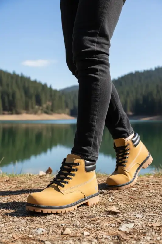 بوت مردانه چکمه زمستانی کاتکس زرد، ضد آب و مناسب برای فصل سرما برند Vojo - 8638 بوت مردانه چکمه زمستانی کاتکس زرد، ضد آب و مناسب برای فصل سرما برند Vojo - 8638