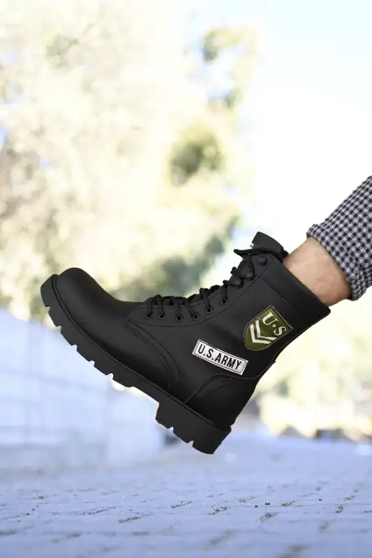 بوت مردانه چکمه بایکربی سیاه ۰۰۱۲۵۳۸ برند Riccon - 8634 بوت مردانه چکمه بایکربی سیاه ۰۰۱۲۵۳۸ برند Riccon - 8634